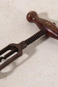 Load image into Gallery viewer, Antique German Hercules Spring Corkscrew with Turned Wooden Handle (c. 1900)
