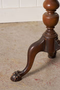 Load image into Gallery viewer, Antique English Coffee Table with Scalloped Top + Carved Claw Feet
