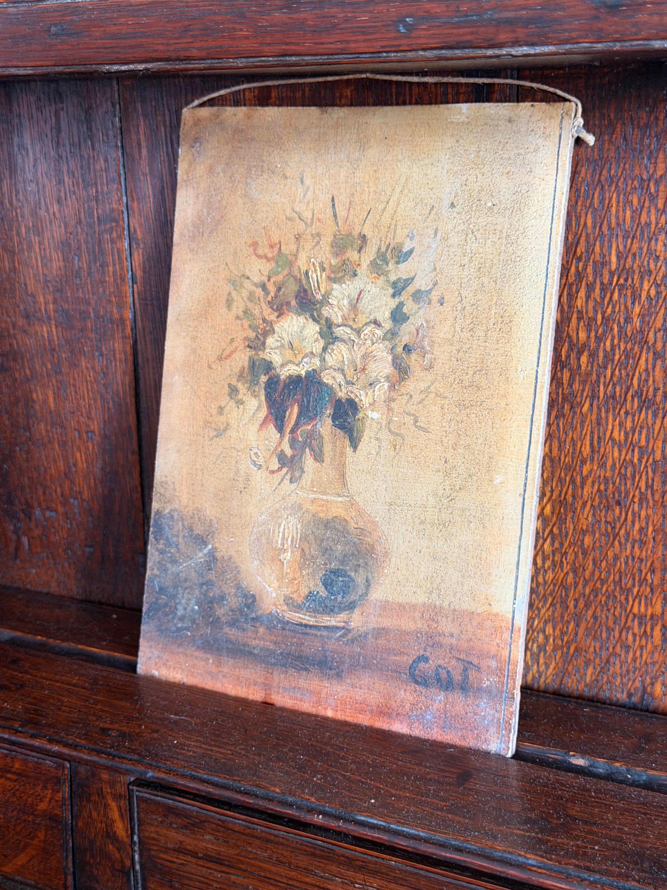 Petite Floral Oil on Board
