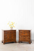Load image into Gallery viewer, Georgian Burl Walnut Bachelor’s Chest with Brushing Slide
