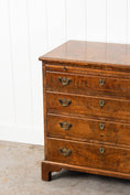 Load image into Gallery viewer, Georgian Burl Walnut Bachelor’s Chest with Brushing Slide
