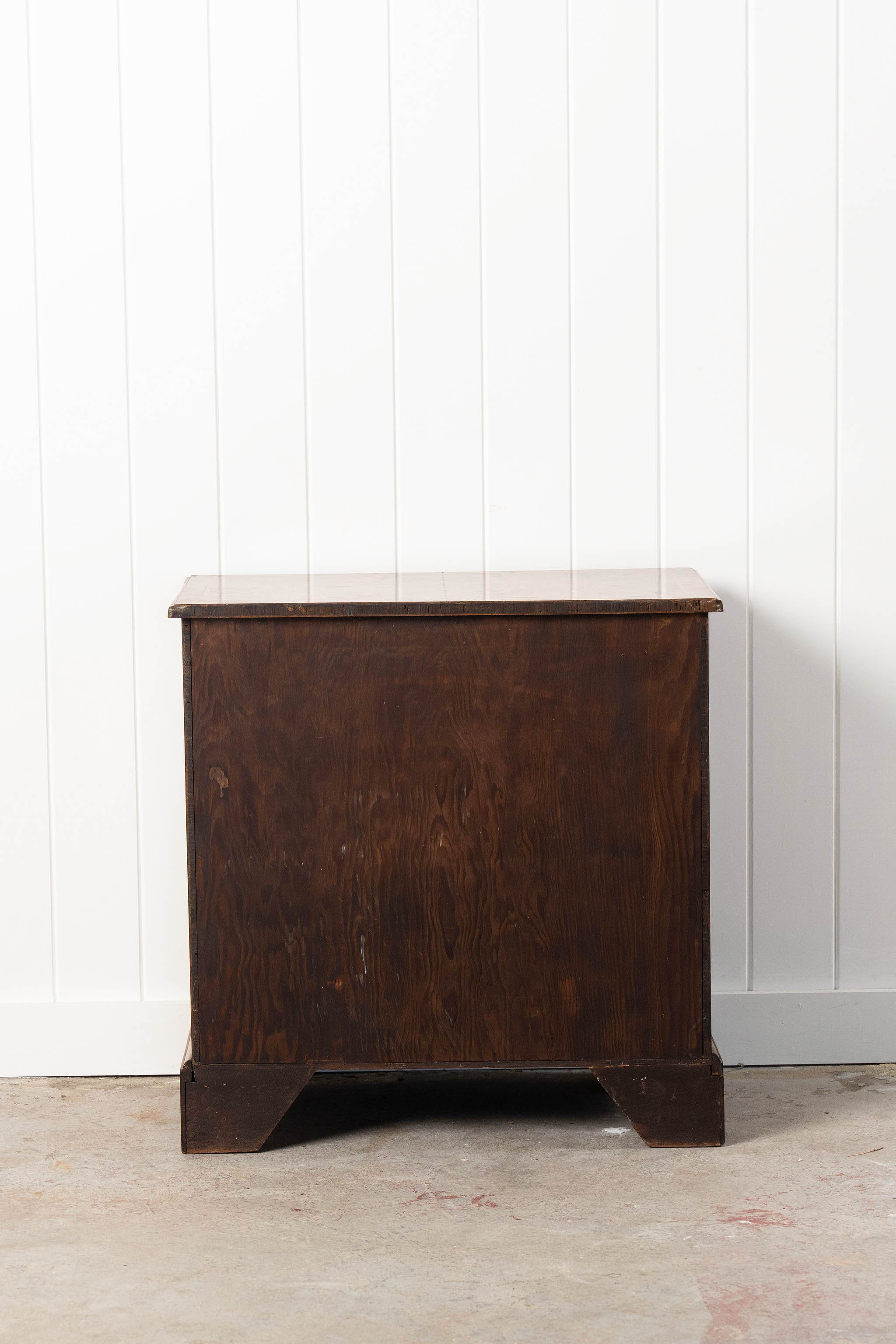 Georgian Burl Walnut Bachelor’s Chest with Brushing Slide