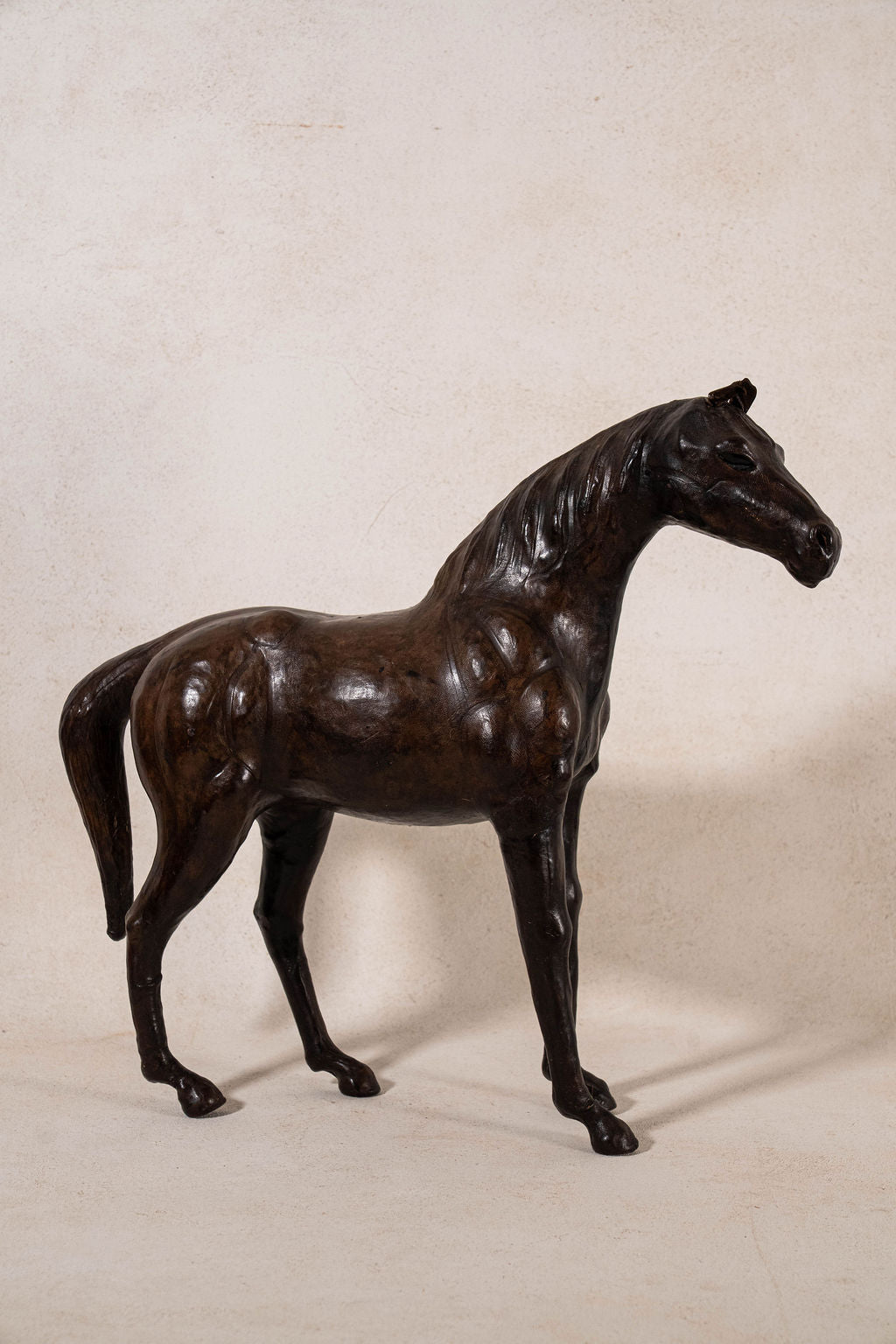 Vintage Leather Model of Horse (c. 1930)