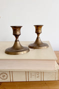 Load image into Gallery viewer, 3.25”H Brass Candlesticks (PAIR)

