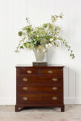 Load image into Gallery viewer, Antique English Mahogany 2 Over 3 Bachelor's Chest with Flip Top
