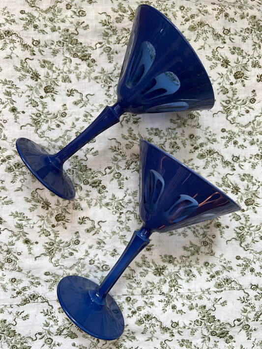 Navy Blue Martini Glasses (SET OF 2)