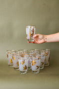 Load image into Gallery viewer, SET of 10 | Vintage Libbey Gold Leaf Frosted Glasses
