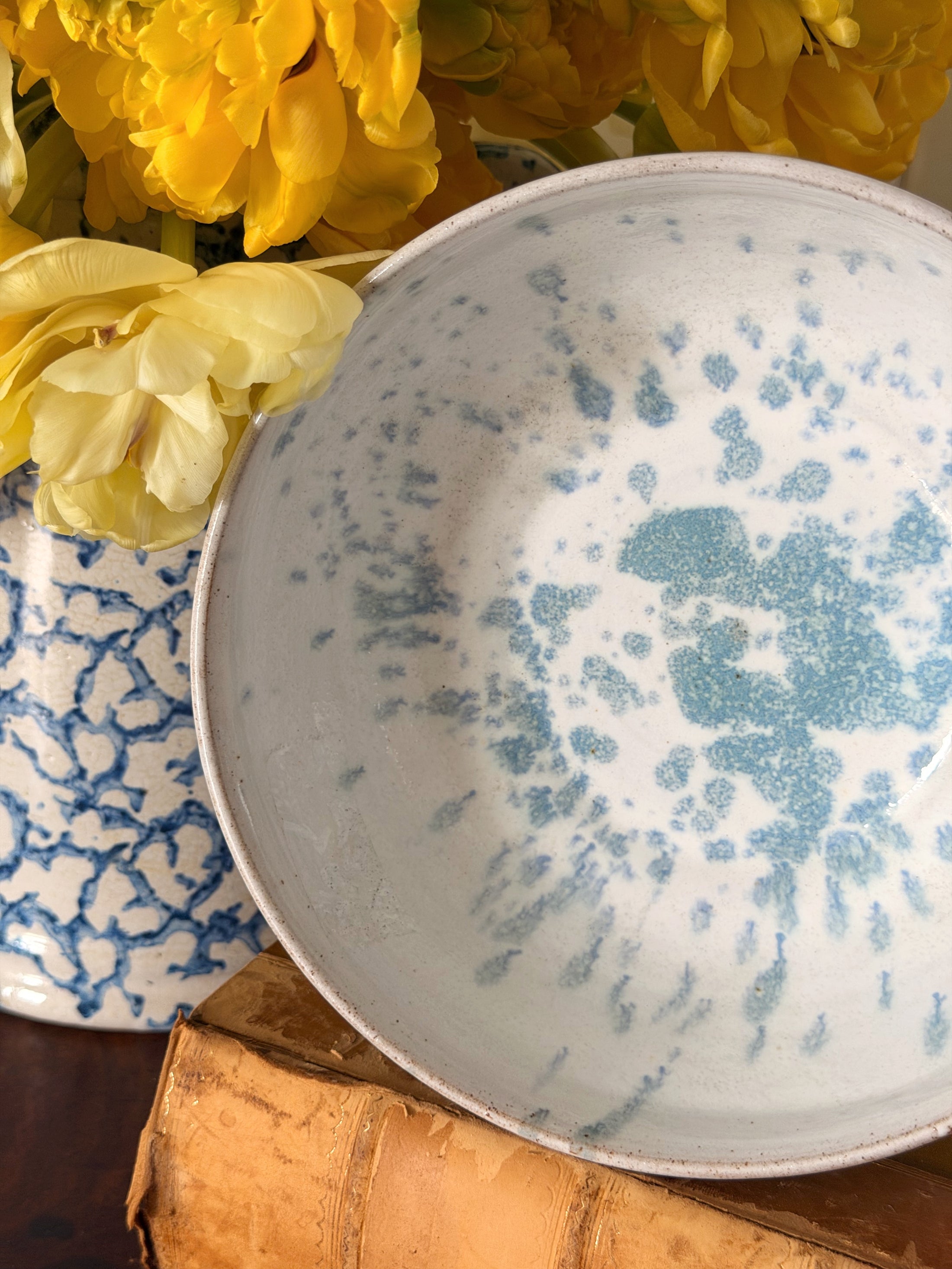 Handmade Studio Pottery Blue Bowl