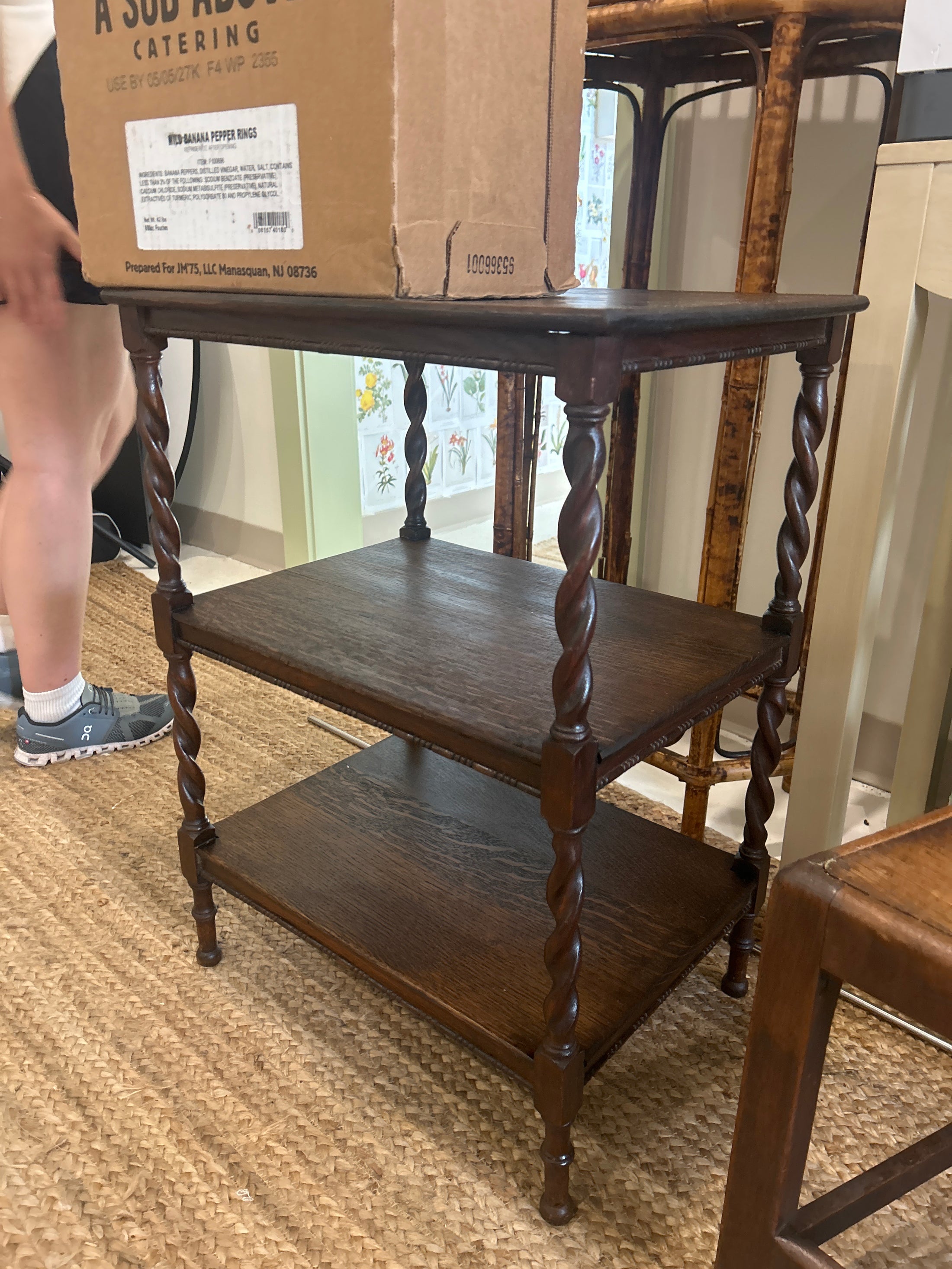 3 Tier Barley Twist Side Table