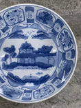 Load image into Gallery viewer, Vintage Blue + White Patterned Chinese Bowl
