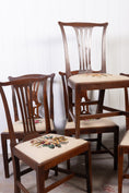 Load image into Gallery viewer, SET of 6 | Georgian Dining Chairs with Needlework Cushions
