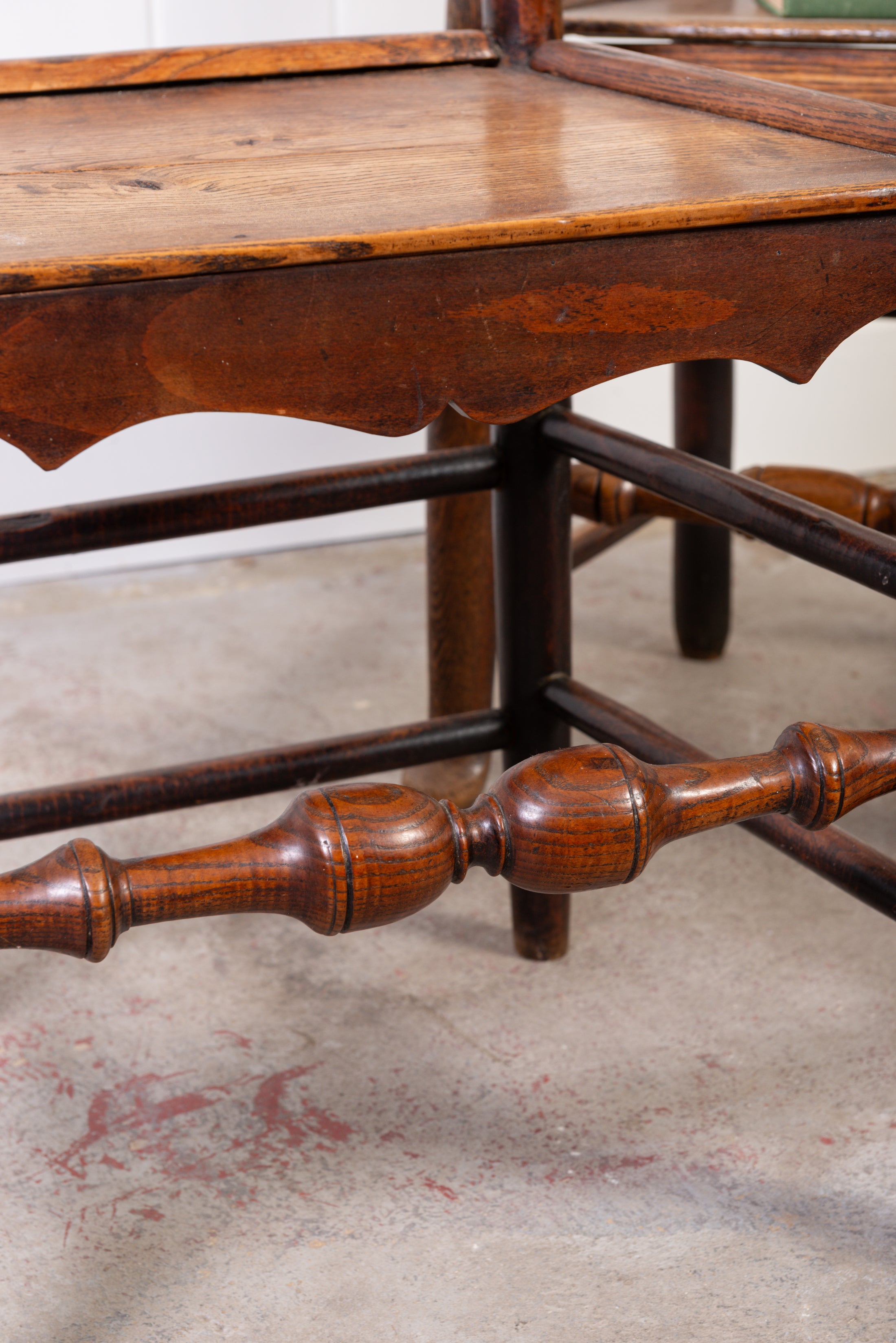 PAIR of Oak Ladder Back Chairs