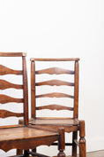 Load image into Gallery viewer, PAIR of Oak Ladder Back Chairs
