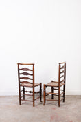 Load image into Gallery viewer, PAIR of Oak Ladder Back Chairs
