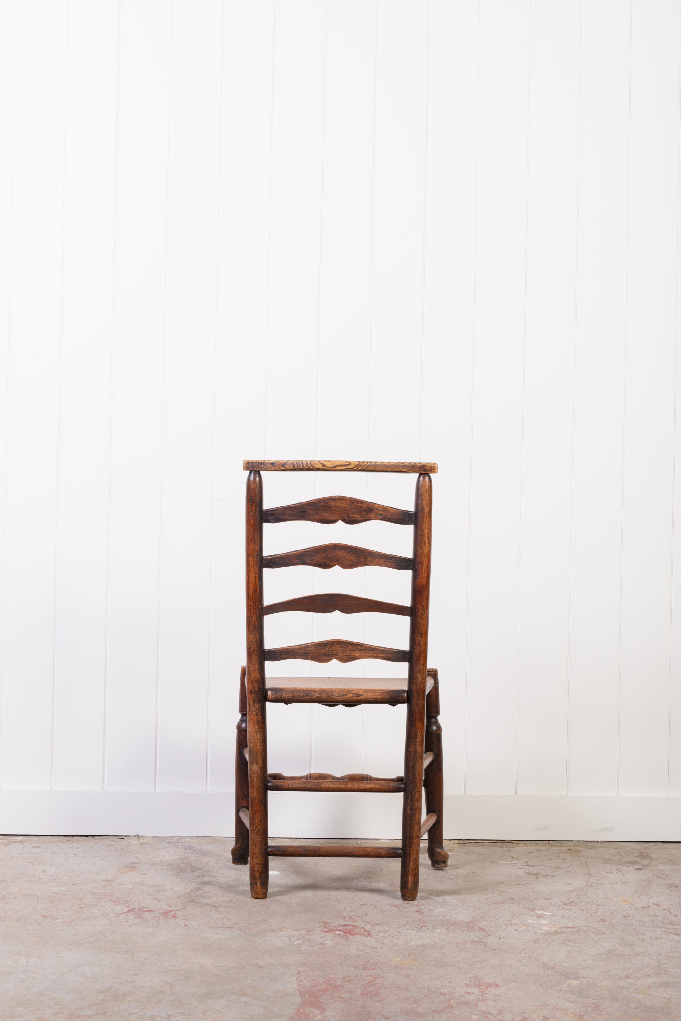 PAIR of Oak Ladder Back Chairs