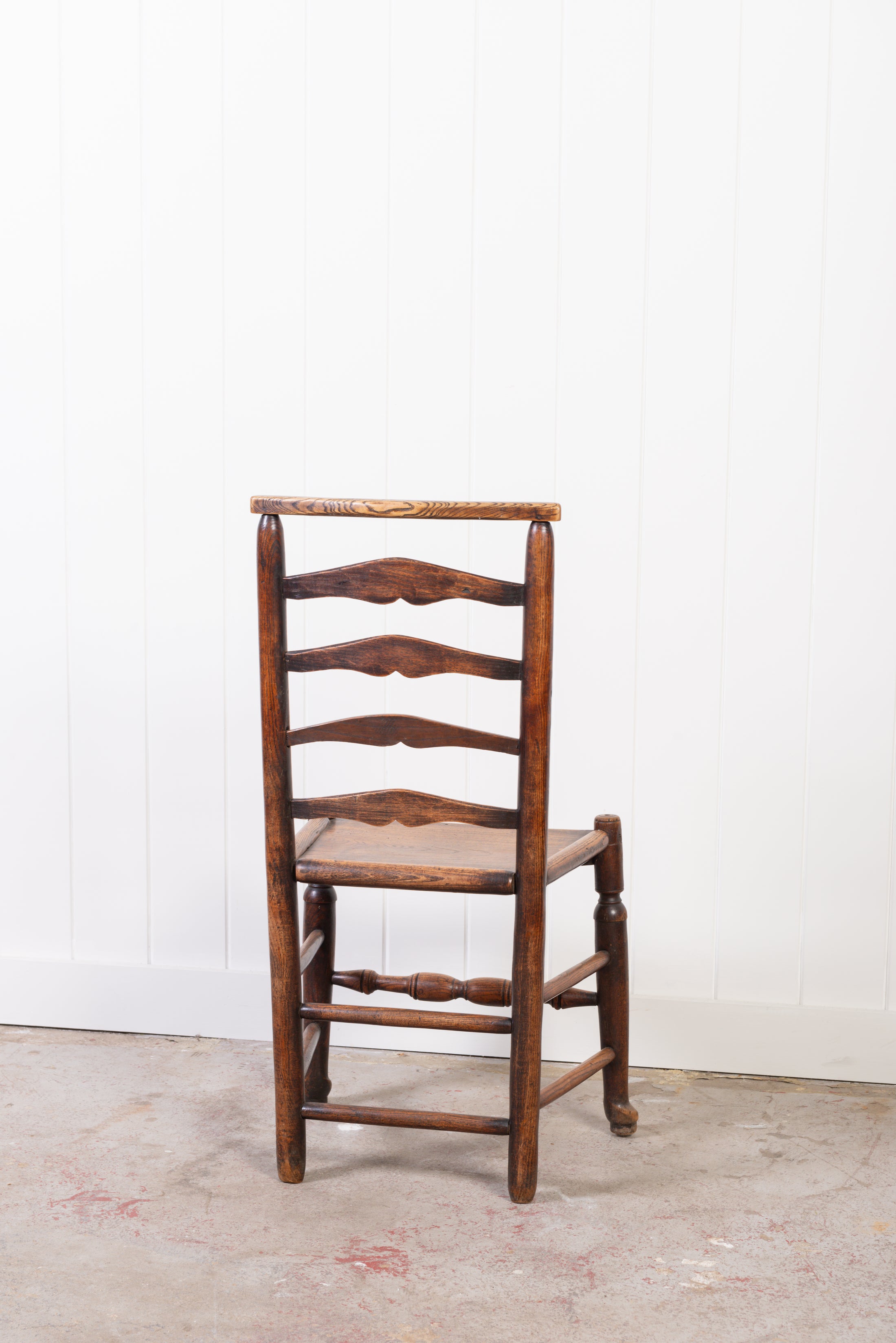 PAIR of Oak Ladder Back Chairs