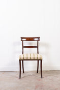 Load image into Gallery viewer, English Mahogany Chair with Green Stripe Fabric
