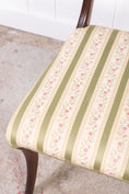 Load image into Gallery viewer, English Mahogany Chair with Green Stripe Fabric
