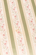 Load image into Gallery viewer, English Mahogany Chair with Green Stripe Fabric
