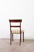Load image into Gallery viewer, English Mahogany Chair with Green Stripe Fabric
