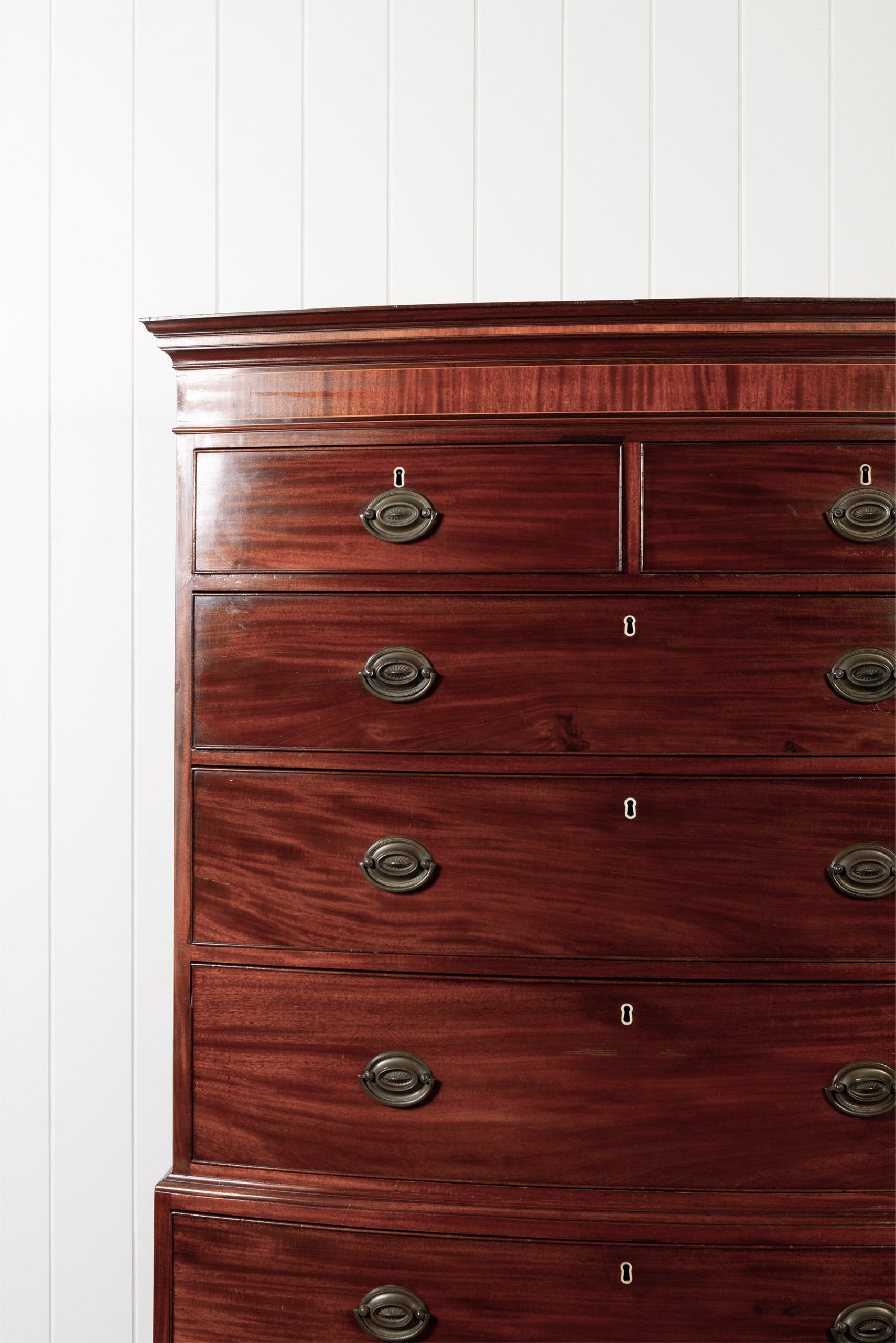 Georgian Mahogany Tallboy with Bone Key Holes