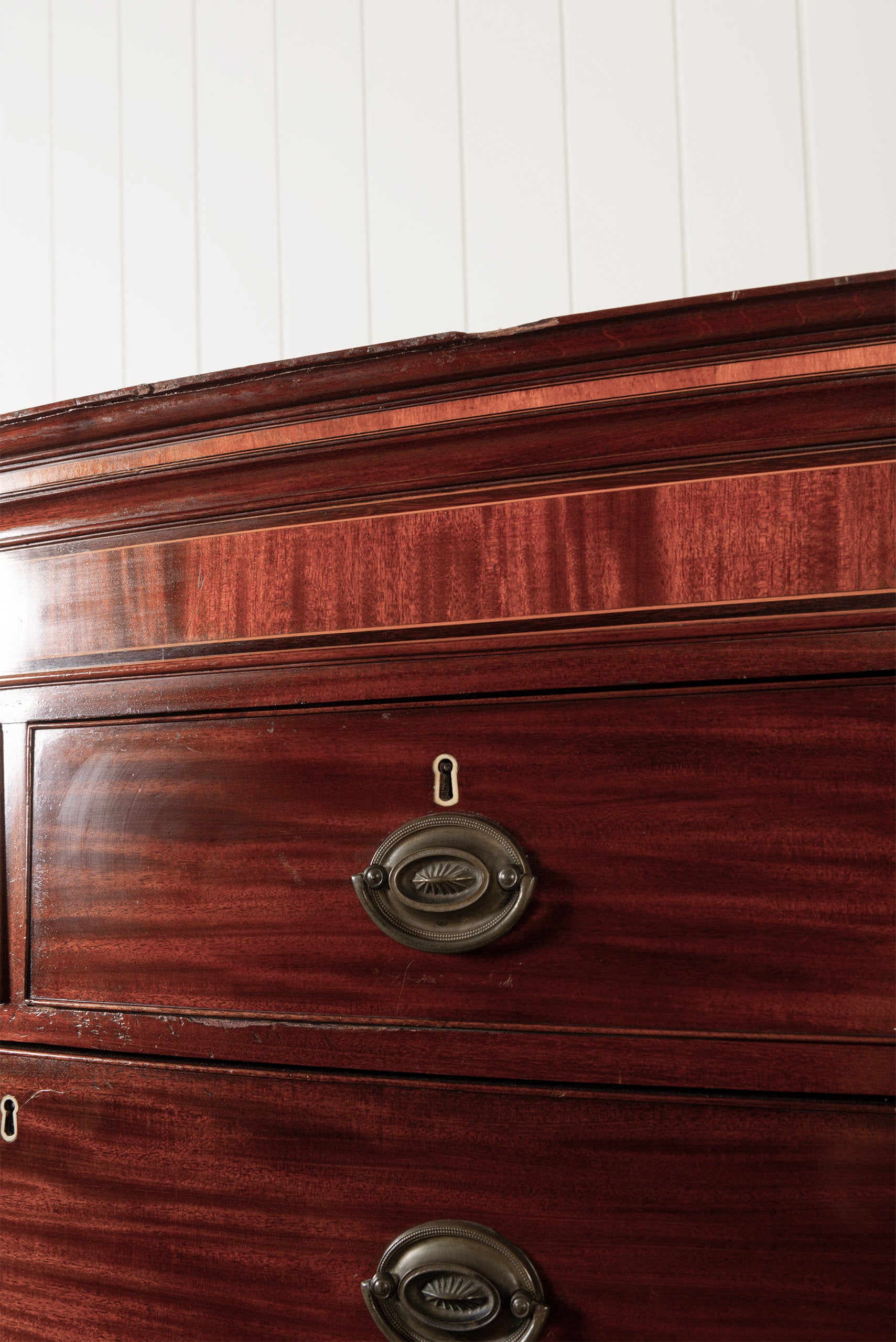 Georgian Mahogany Tallboy with Bone Key Holes