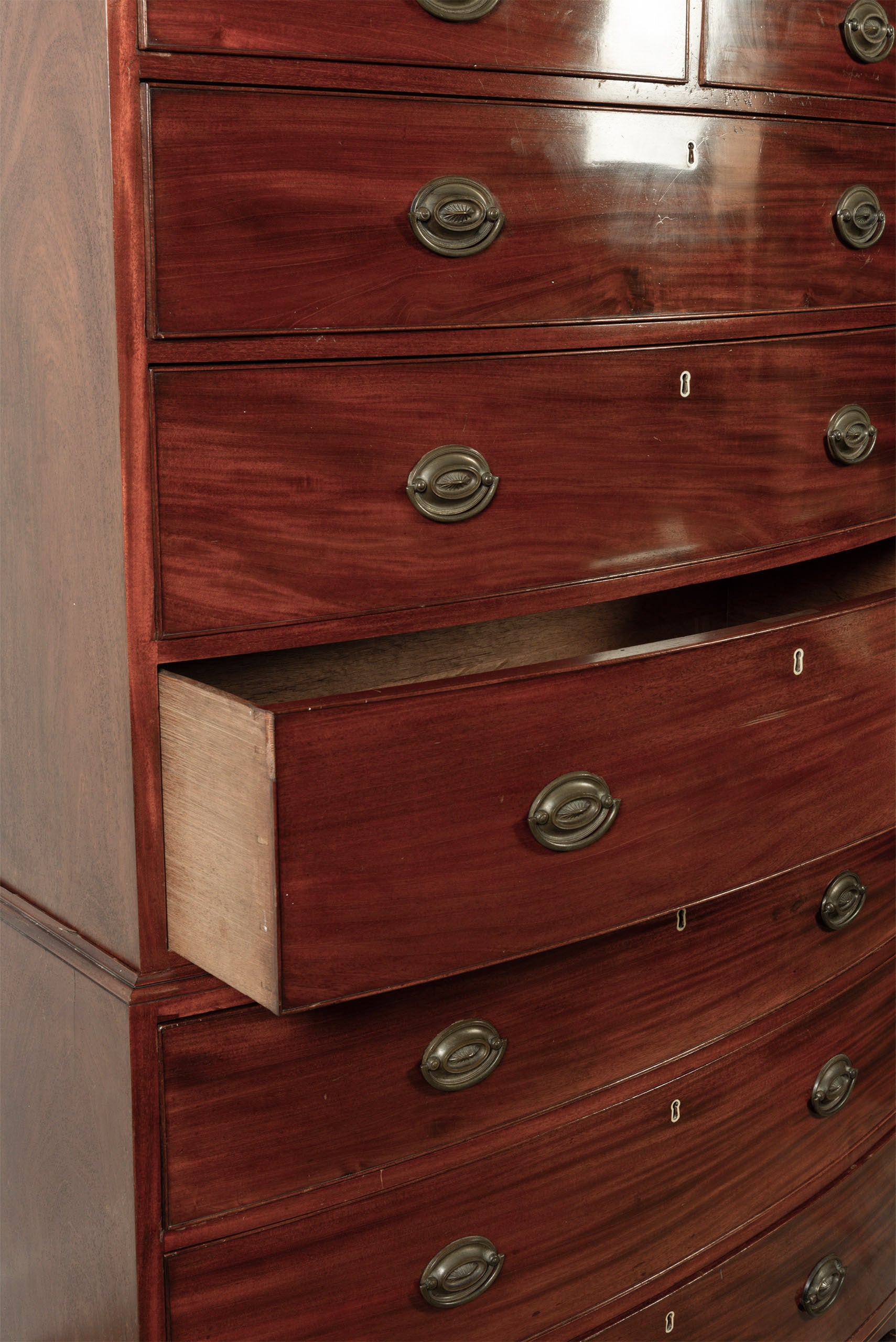 Georgian Mahogany Tallboy with Bone Key Holes