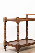 Load image into Gallery viewer, Two Tiered English Oak Tea Trolley
