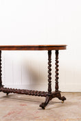 Load image into Gallery viewer, Victorian Burl Barley Twist Library Table

