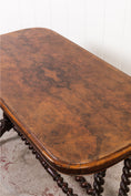 Load image into Gallery viewer, Victorian Burl Barley Twist Library Table
