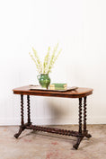 Load image into Gallery viewer, Victorian Burl Barley Twist Library Table
