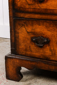 Load image into Gallery viewer, English Book-Match Walnut Four Drawer Bachelor's Chest
