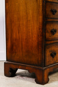 Load image into Gallery viewer, English Book-Match Walnut Four Drawer Bachelor's Chest
