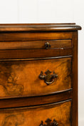 Load image into Gallery viewer, Antique English Burl Bachelor’s Chest with Serpentine Front
