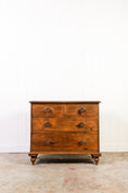 Load image into Gallery viewer, 19th Century English 2 Over 2 Stained Pine Chest of Drawers
