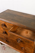 Load image into Gallery viewer, 19th Century English 2 Over 2 Stained Pine Chest of Drawers
