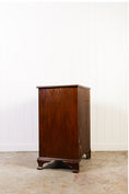 Load image into Gallery viewer, English Mahogany Chest with Ebony Check Inlay Drawer Detail + Swan Neck Handles (c. 1900)
