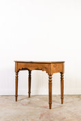 Load image into Gallery viewer, Antique English Pine Scalloped Desk / Side Table
