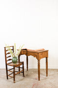 Load image into Gallery viewer, Antique English Pine Scalloped Desk / Side Table
