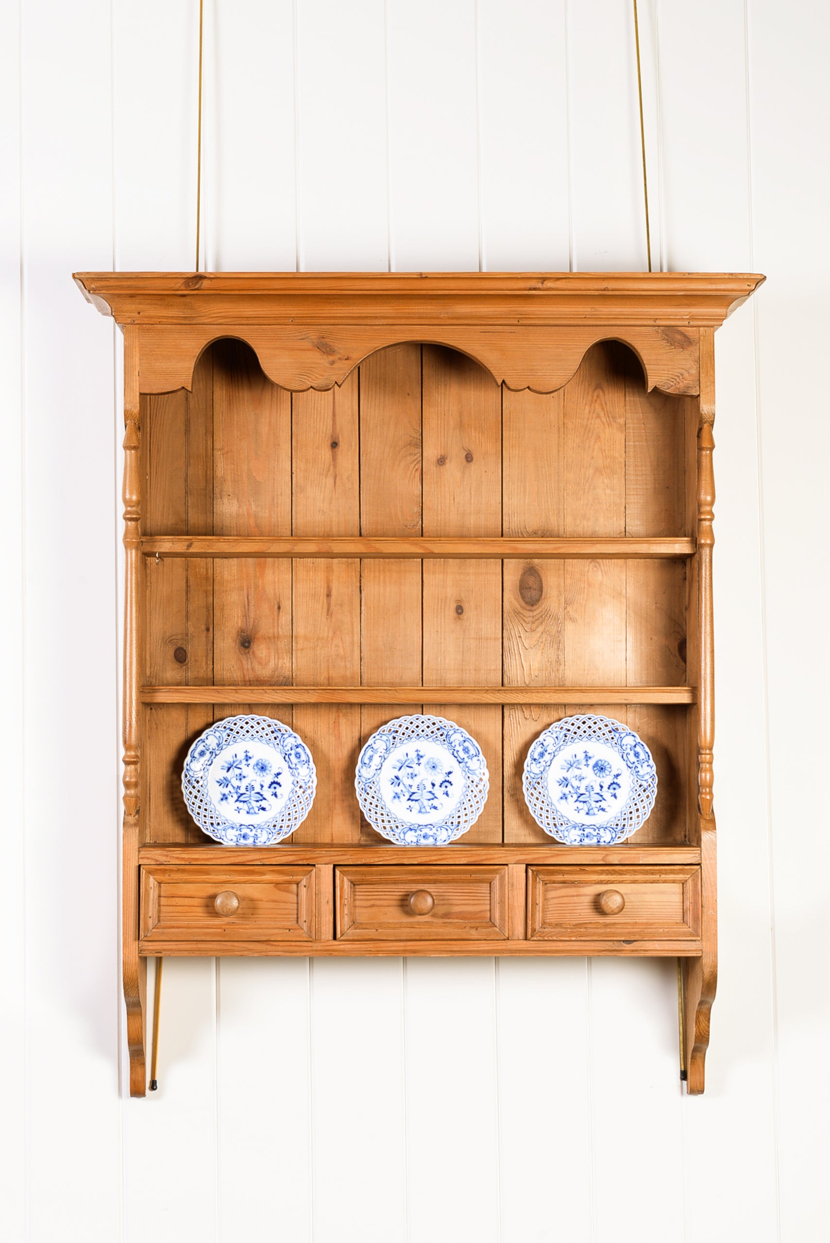 English Pine Wall Hanging Rack