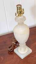 Load image into Gallery viewer, Vintage Italian Alabaster Lamp with Scalloped Crown (No. 6)
