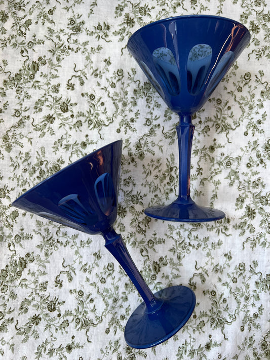 Navy Blue Martini Glasses (SET OF 2)