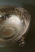 Load image into Gallery viewer, Large Antique English Silver Plate Punch Bowl with Lion Head Handles + Scalloped Rim (c. 1920)
