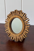 Load image into Gallery viewer, Vintage French Starburst Mirror | Tabletop or Wall Hanging
