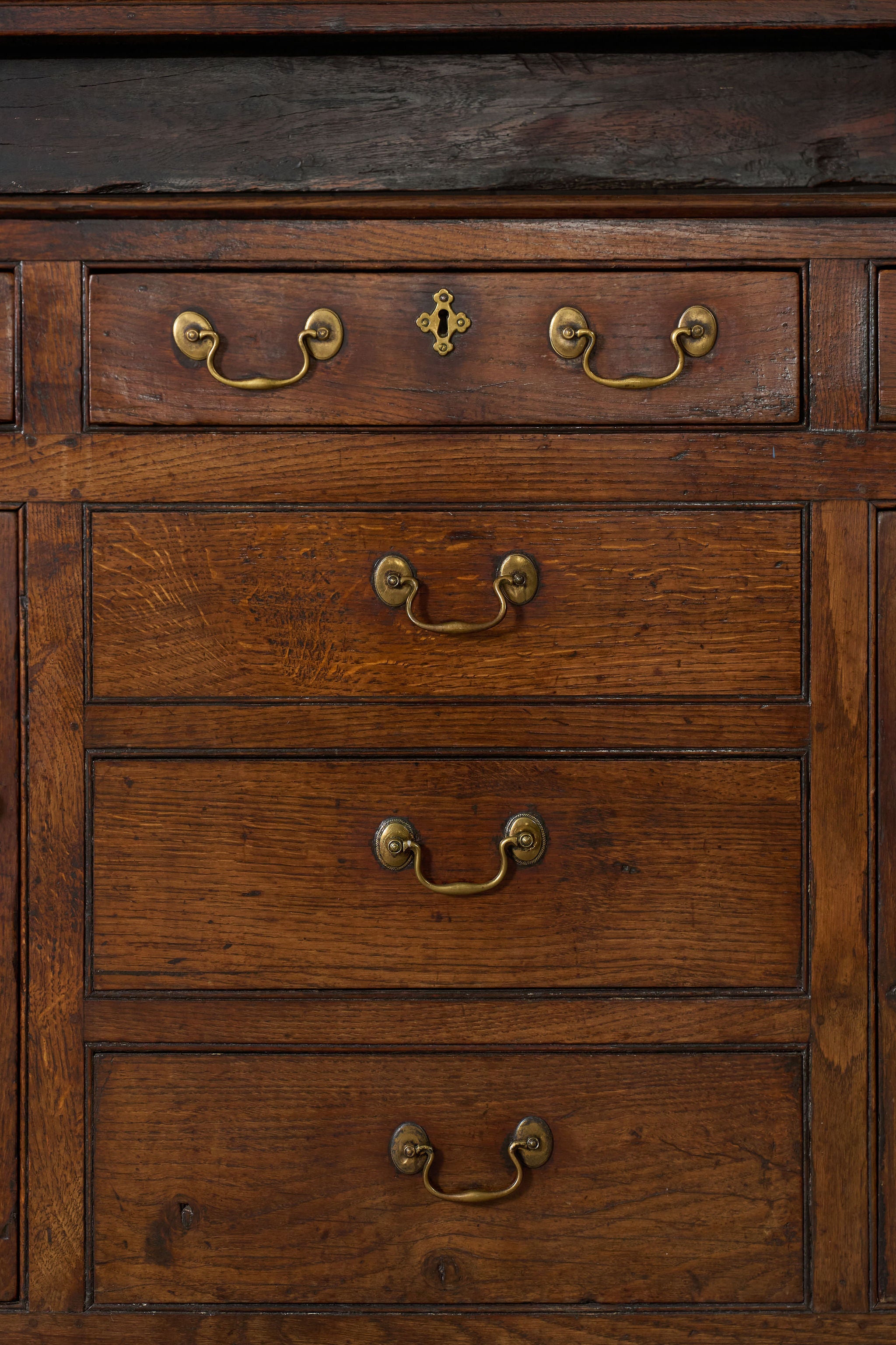 George III Period Oak Welsh Dresser Base with Topper (c. 1760-80)