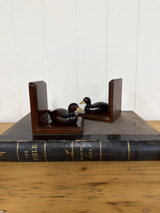 Wooden Duck Bookends