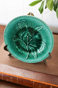 Load image into Gallery viewer, Antique French Majolica Thistle Plate
