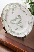 Load image into Gallery viewer, 18th Century French Moustiers Green Plate with Bird
