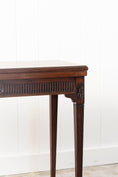 Load image into Gallery viewer, Antique English Gate Leg Card Table with Royal Blue Interior

