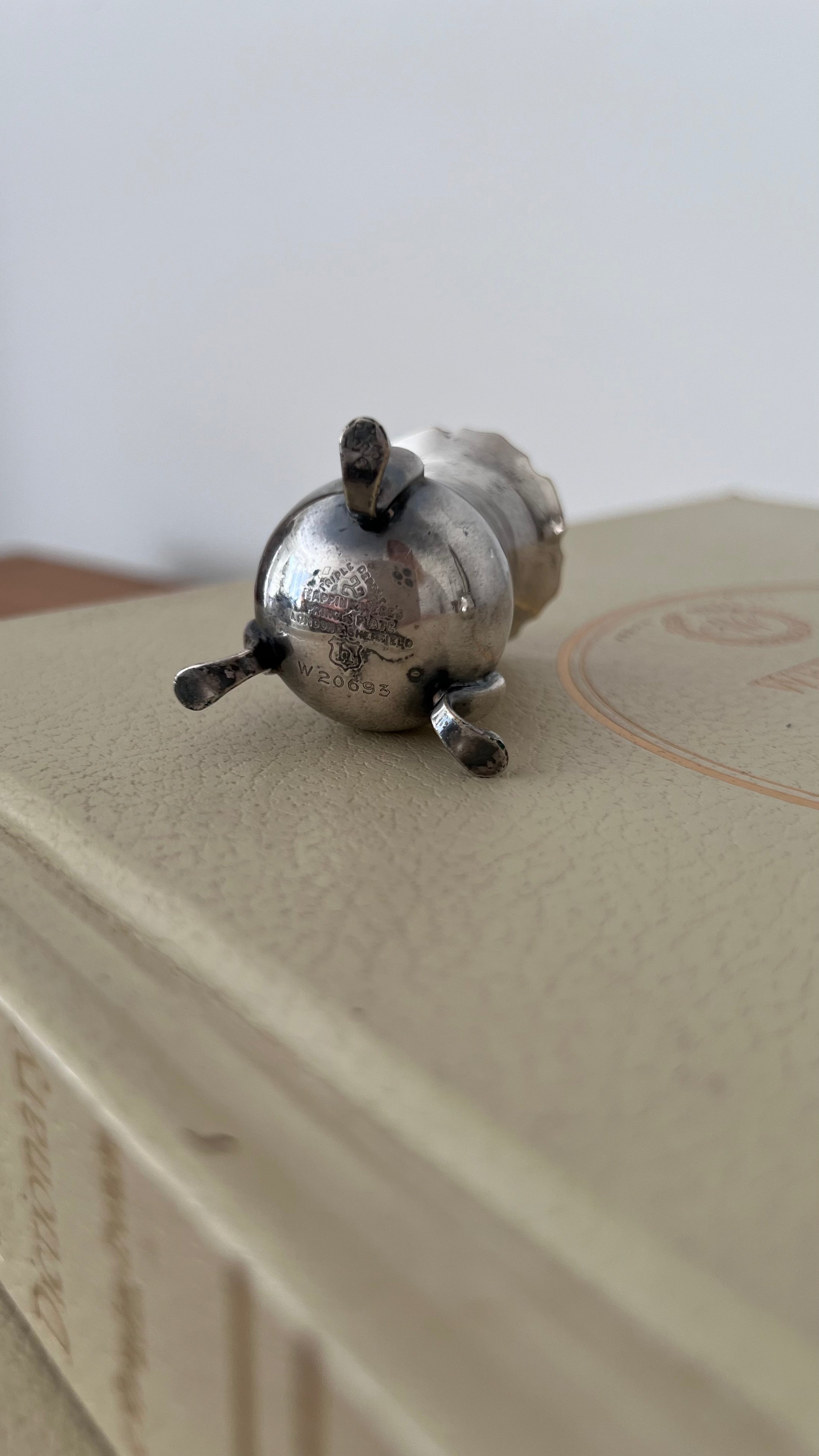 Mappin & Webbs Silver Plate Pepper Shaker (missing top)